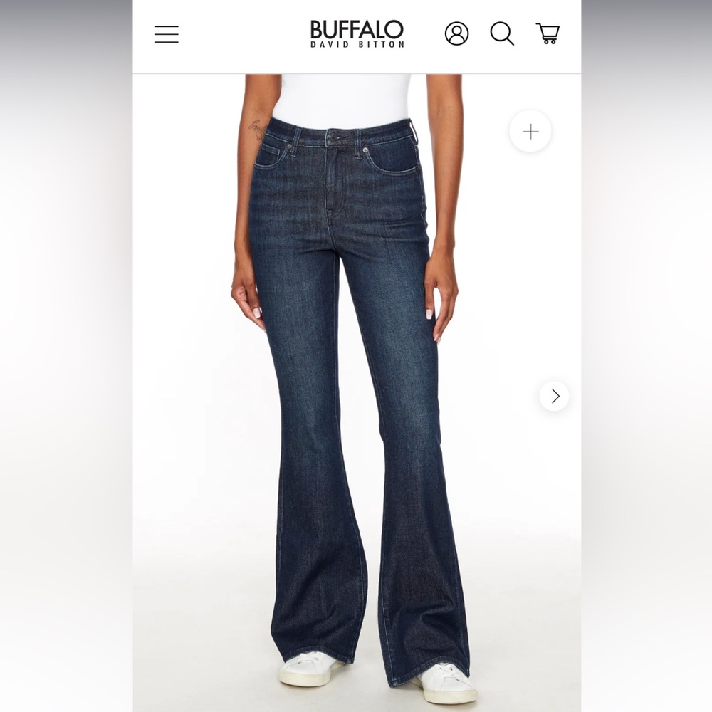 BUFFALO David Bitton Women’s Dark Blue High-Rise Flare Jeans